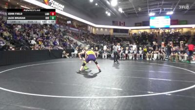 144 lbs Quarterfinal - John Fjeld, Lake Mills vs Jack Branan, Riverside, Oakland