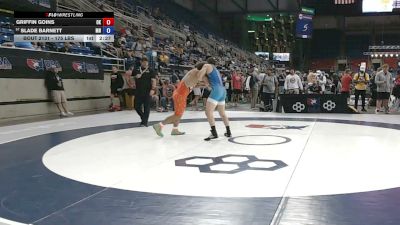 175 lbs Cons. Rd Of 64 - Griffin Goins, Oklahoma vs Slade Barnett, Minnesota