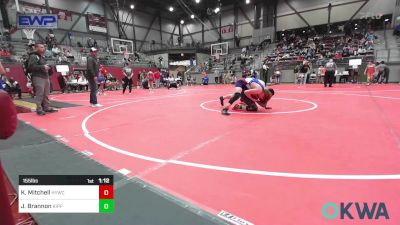 155 lbs Quarterfinal - Karter Mitchell, Hilldale Youth Wrestling Club vs James Brannon, KIPP TULSA