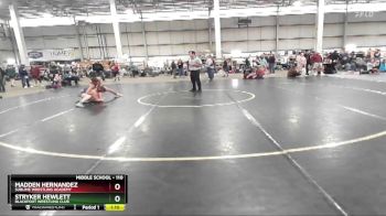 110 lbs Champ. Round 2 - Stryker Hewlett, Blackfoot Wrestling Club vs Madden Hernandez, Sublime Wrestling Academy