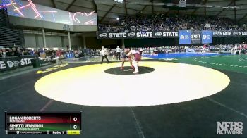 1A 285 lbs Quarterfinal - Logan Roberts, Montesano vs Simetti Jennings, Life Christian Academy