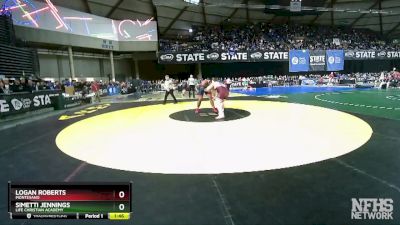 1A 285 lbs Quarterfinal - Logan Roberts, Montesano vs Simetti Jennings, Life Christian Academy