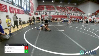 73 lbs Semifinal - Charles Norton, Wolfpack Wrestling Academy vs Calin Kinder, Piedmont