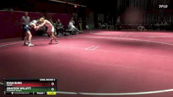 132 lbs Cons. Round 2 - Grayson Willett, Pleasant Valley vs Evan Burg, Solon