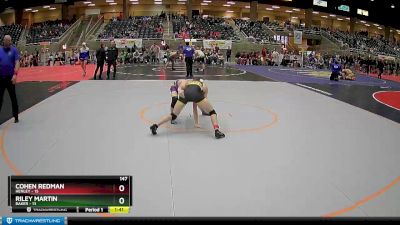 147 lbs Semis (4 Team) - Riley Martin, Baker vs Cohen Redman, Henley