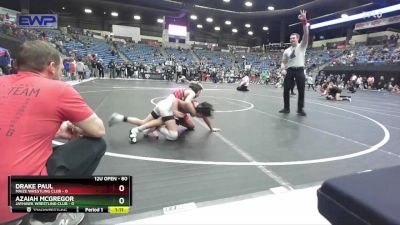 80 lbs Champ. Round 1 - Azaiah McGregor, Jayhawk Wrestling Club vs Drake Paul, Maize Wrestling Club