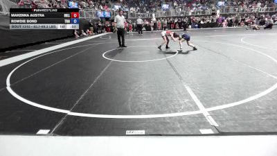 63.7-69.3 lbs Round Of 16 - Makenna Austra, Bulls WC vs Rowdie Bond, Trailhands Wrestling