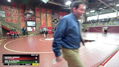 157 lbs Semifinal - Hayden Wright, Christel House vs Ben Slaughter, Franklin Community