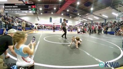 45 lbs Consi Of 8 #1 - Dawson Smith, Collinsville Cardinal Youth Wrestling vs Walker Scheulen, Salina Wrestling Club