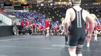 215 lbs Finals (1st & 3rd) - Carson Grier, Williamsburg vs Traesyn Cope, Clarion-Goldfield-Dows