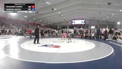 120 lbs Semis - MacKenzie Carder, Orange Fire vs Demetria Griffin, Beat The Streets Chicago