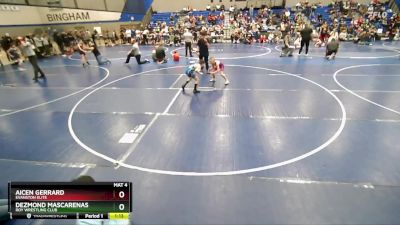 63 lbs Quarterfinal - Aicen Gerrard, Evanston Elite vs Dezmond Mascarenas, Roy Wrestling Club