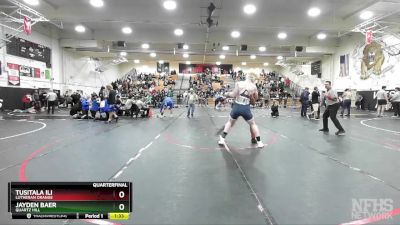 215 lbs Quarterfinal - Jayden Baer, Quartz Hill vs Tusitala Ili, Lutheran Orange