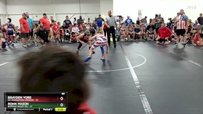 88 lbs Round 1 (4 Team) - Brayden Yore, U2 Journeymen Uprising vs Rohn Mason, Buffalo Valley WC