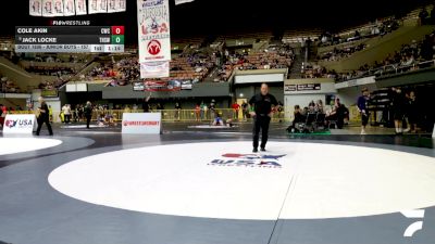 Junior Boys - 157 lbs Champ. Round 3 - Cole Akin, Cardinal Wrestling Club vs Jack Locke, Turlock High School Wrestling