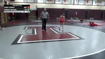 121-124 lbs 1st Place Match - Avery Lennox, Marion Girls vs Presley McCabe, Center Point-Urbana Girls