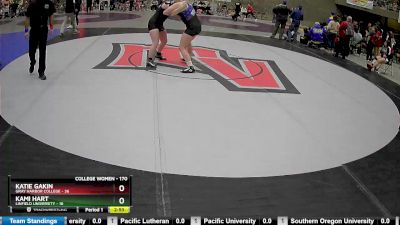 170 lbs Round 3 - Katie Gakin, Gray Harbor College vs Kami Hart, Linfield University