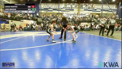 61 lbs Consi Of 8 #2 - Lukas Ruzicka, El Reno Wrestling Club vs Luke Brooks, Grover Rains Wrestling Club