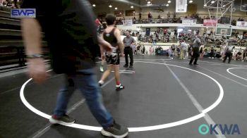 100 lbs Quarterfinal - Alijah Tapia, OKC Saints Wrestling vs Cayden Beavers, Harrah Little League Wrestling