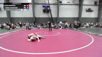 14U Boys Festival FS FS - 132 lbs Cons. Semis - Lucas Martinez, Quincy Regulator Wrestling vs Derek Crawford, Clackamas Wrestling Club