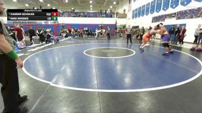 285 lbs 5th Place Match - Xander Scholes, Post Falls vs King Rhodes, Lewiston