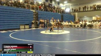 215 lbs Semis & 1st Wb (8 Team) - Hayden Wheat, Pepperell vs TYSHON WIGGINS, Commerce Hs