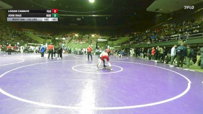 132 lbs 9th Place - Logan Camack, Paso Robles vs Jose Diaz, Madera
