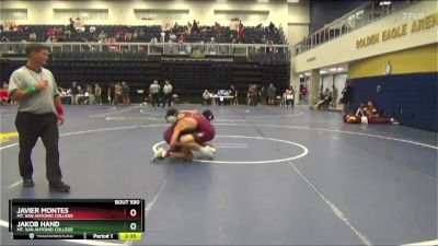 174 lbs Semifinal - Jakob Hand, Mt. San Antonio College vs Javier Montes, Mt. San Antonio College