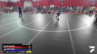 126 lbs Cons. Round 3 - Cyler Ruhoff, MN vs Anthony Isek, CO