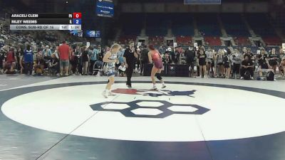 105 lbs Cons. Sub-rd Of 16 - Araceli Clem, Pennsylvania vs Riley Weems, Illinois