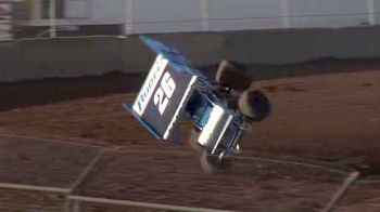 Cory Eliason Flips in Qualifying at the Plymouth Dirt Track