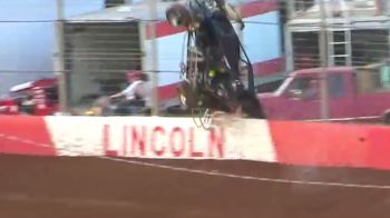 Eddie Mehl Massive Midget Heat Race Flip at Lincoln