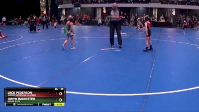 55 lbs Cons. Round 4 - Jack Pederson, Summit Wrestling Academy vs Owyn Bannister, Moyer Elite