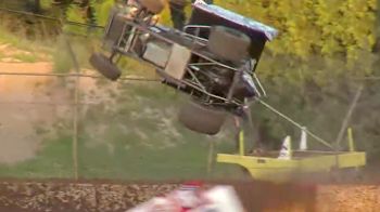 Scotty Thiel Flips into the Fence at the Plymouth Dirt Track