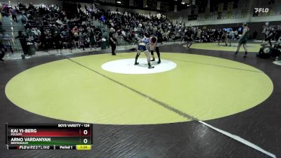 126 lbs Quarterfinal - Kai Yi-Berg, Folsom vs Arno Vardanyan, Birmingham