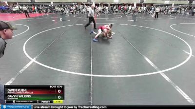 120 lbs Cons. Semi - Gavyn Wilkins, Wisconsin vs Owen Kuehl, Pinnacle Wrestling Club