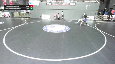 140 lbs 1st Place Match - Khloe Meisenbach, South San Francisco Gator WC vs Isabella Garcia, Rodriguez High School Wrestling