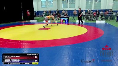 53kg Cons. Round 2 - Julia Colborne, Jr Huskies vs Reese Ferguson, Lethbridge Amateur WA