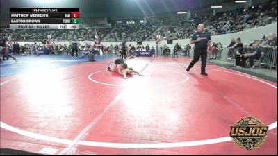 100 lbs Quarterfinal - Matthew Meredith, Raw Wrestling Club vs Easton Brown, Ponca City Wildcat Wrestling