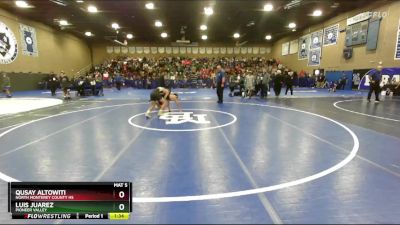 106 lbs Champ. Round 1 - Qusay Altowiti, North Monterey County Hs vs Luis Juarez, Pioneer Valley