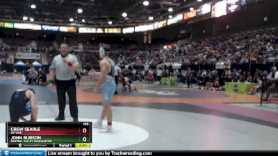 145 lbs Champ. Round 1 - John Burson, Central Valley Washington vs Crew Searle, Skyline