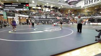 155 lbs Semifinal - Cali Wagoner, Oakley HS vs Savanah Johnson, Council Grove Hs
