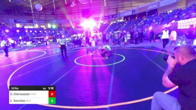137 lbs Rr Rnd 1 - Gavin Kleinsasser, Matpac Wrestling ND vs Elec Sanchez, Sentinels Wr Ac