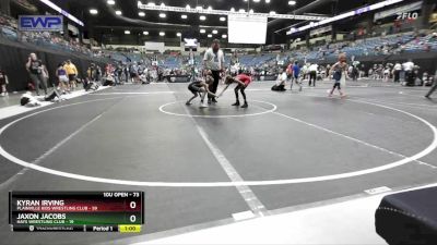 73 lbs Semifinal - Jaxon Jacobs, Hays Wrestling Club vs Kyran Irving, Plainville Kids Wrestling Club