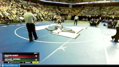 120 Class 4 lbs 5th Place Match - Michael Domino, Liberty North vs Keaton Hurst, Ozark