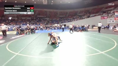 3A Boys 138 lbs Quarterfinal - Nathan Beck, Nyssa Boys vs Trayson Truesdell, Harrisburg Boys