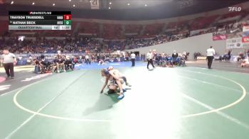 3A Boys 138 lbs Quarterfinal - Nathan Beck, Nyssa Boys vs Trayson Truesdell, Harrisburg Boys