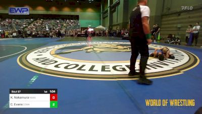 76 lbs Quarterfinal - Kylan Nakamura, Nakamura Wrestling vs Cruz Evans, COWA