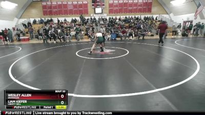 157 2B Quarterfinal - Wesley Allen, Okanogan vs Liam Kiefer, Liberty Bell