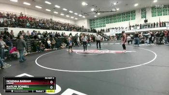 130 lbs Semifinal - Kaitlyn Schnell, Burns/Pine Bluffs vs McKenna Barham, Laramie